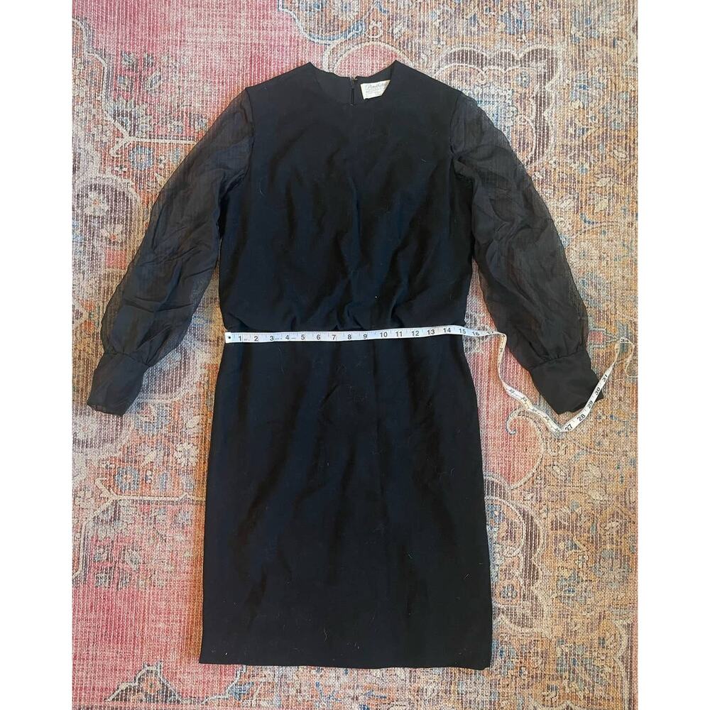 Vintage 1950s Pendleton 100% Wool Pencil/Midi Dress, Black